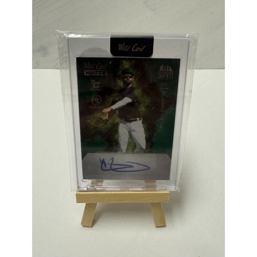 Riley Greene 1/1 auto wild card matte rising heat holo lux chase SSP Baseball